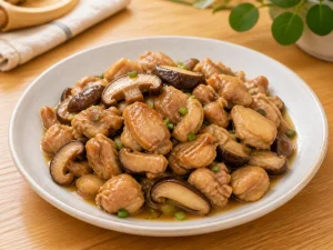 香菇滑鸡成品图