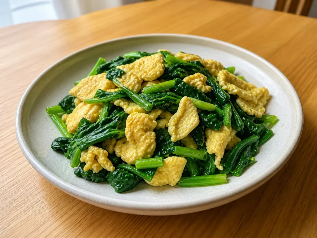 菠菜炒鸡蛋