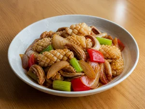 潮汕沙茶鱿鱼成品图