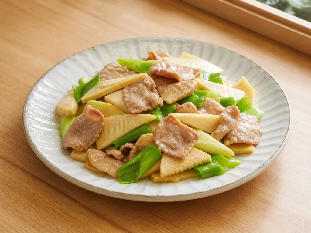 冬笋炒肉片