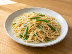 豆芽炒豆皮成品图