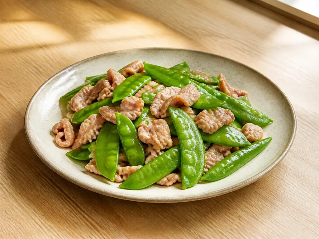 荷兰豆炒肉片
