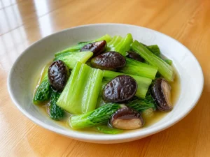 厚菇芥菜成品图