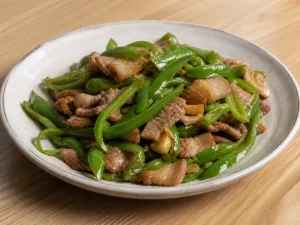 辣椒炒肉成品图