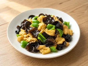 木耳炒鸡蛋成品图