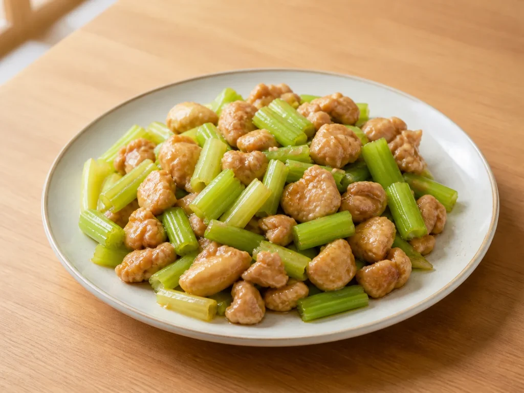 芹菜炒鸡丁