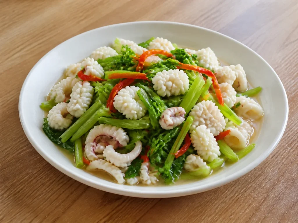芹菜炒鲜鱿