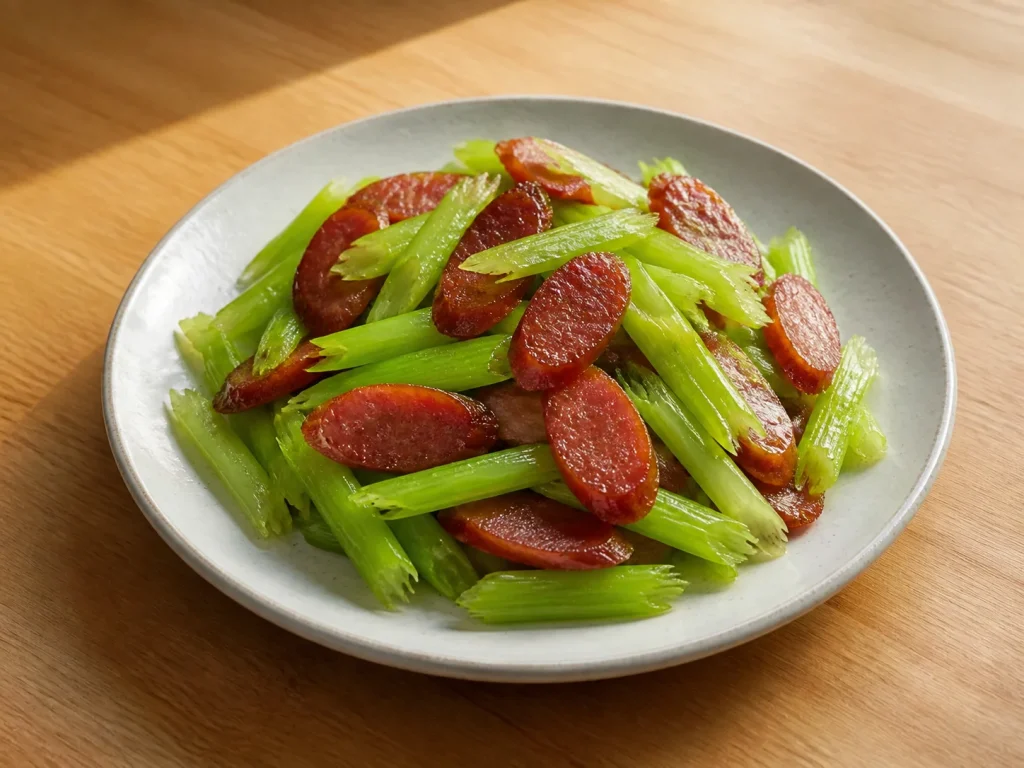 芹菜炒香肠