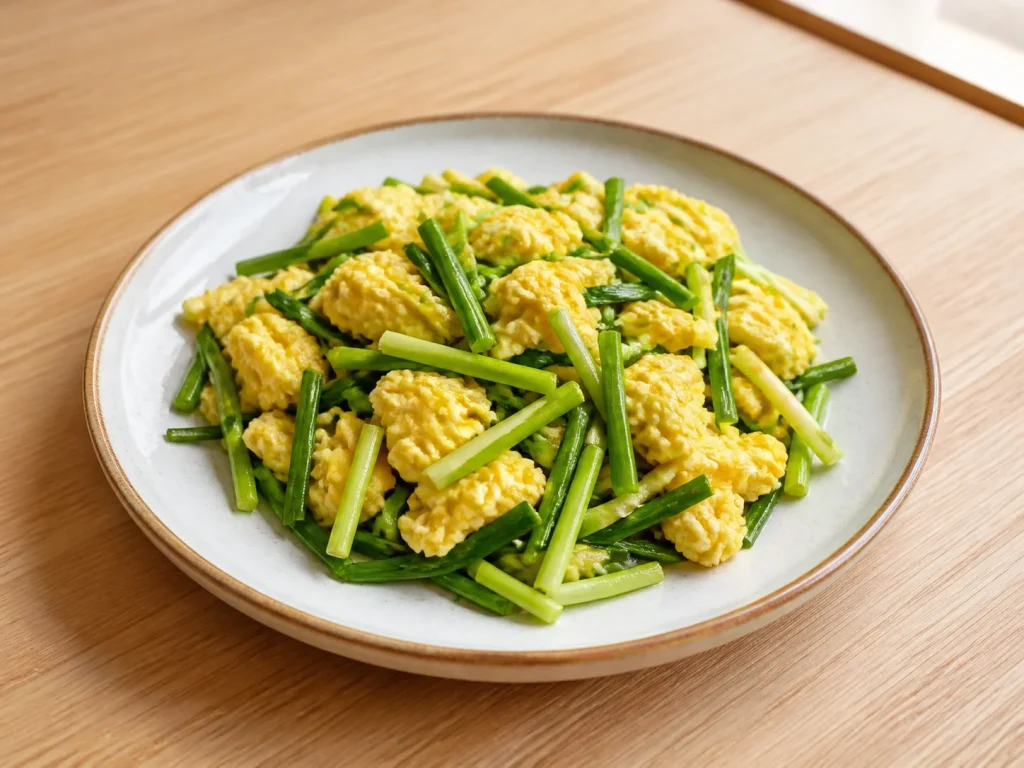 蒜黄炒鸡蛋