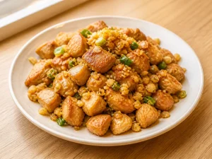 蒜香鸡腿肉成品图
