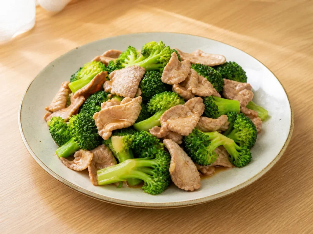 西兰花炒肉片