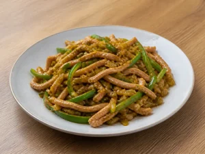 榨菜炒肉丝成品图