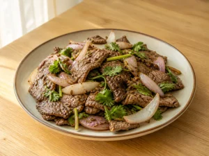 孜然牛肉成品图